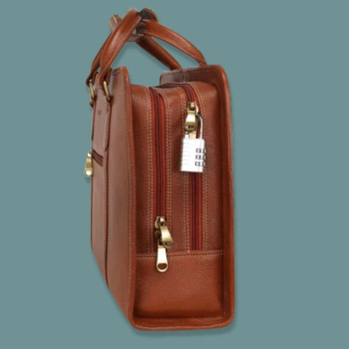 Daksh Genuine Leather Briefcase Laptop Bag Mozri